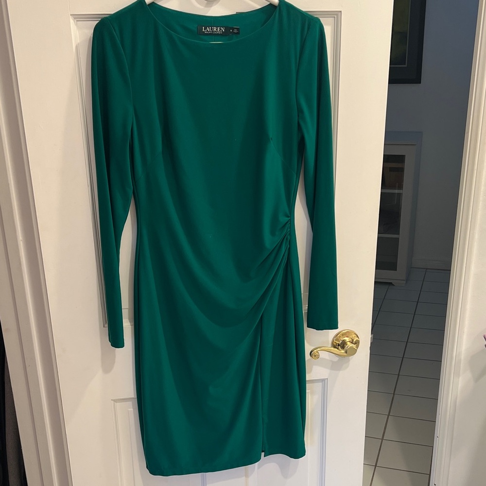 Kelly Green Bodycon with Side Rouging